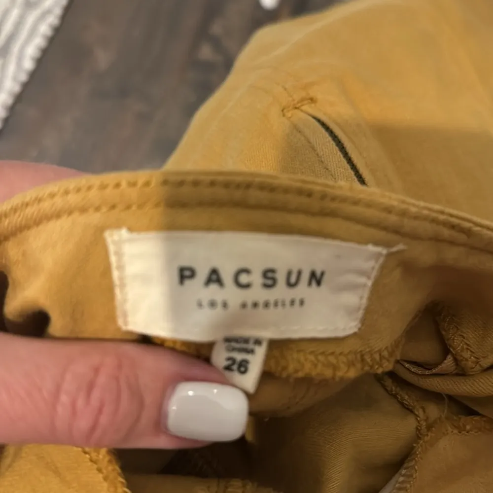 PacSun Mustard Mini Skirt | Cotton Casual Neutral Basic | Size 26 / Small - Image 5