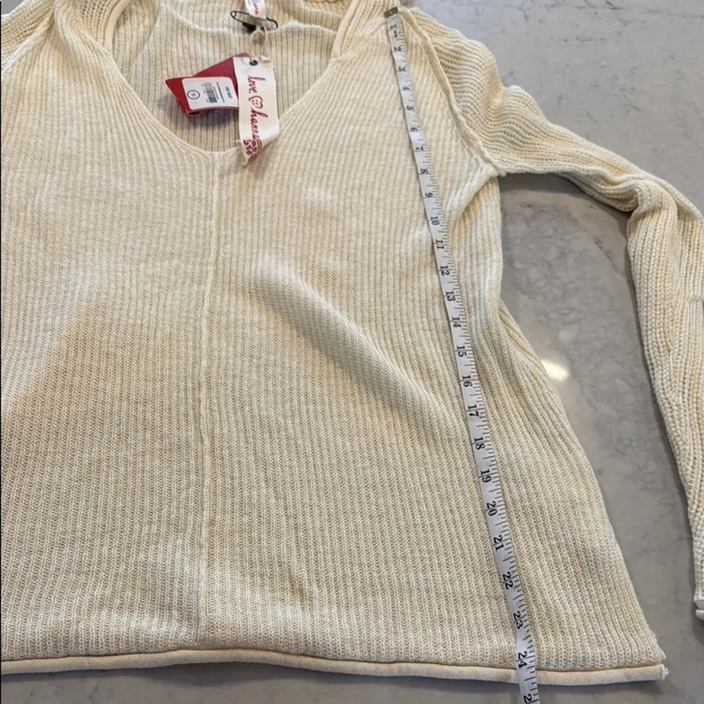 NWT Hanna Anderson Women’s Cream Wool Blend Lightweight Hooded Cardigan size XL - Image 8