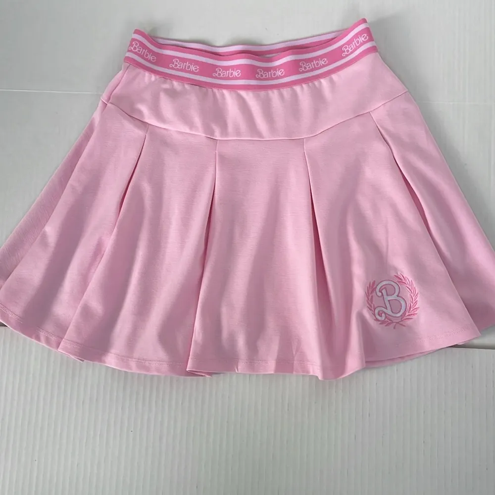 Barbie Women’s Pink Pleated Skater Tennis Mini Golf Skirt Medium - Image 10
