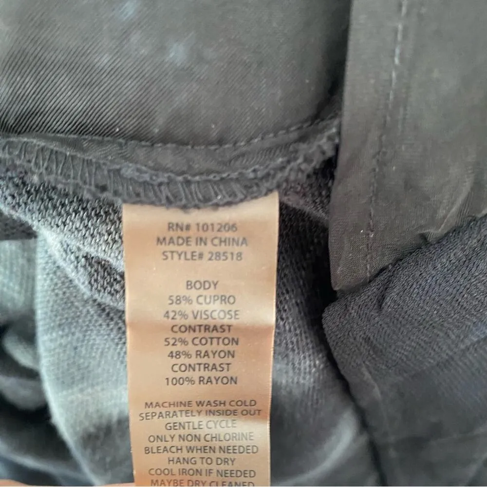 Soft Surroundings Tie Dye Tunic Black Blue Cross over Back size XL - Image 7