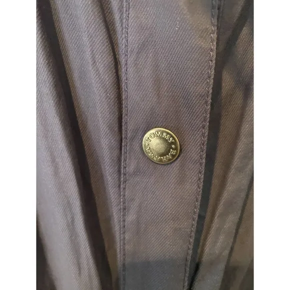 Tommy Bahama Womens‎ Holliston Anorak jacket Medium Blue Tie Up Mock Neck snap - Image 4