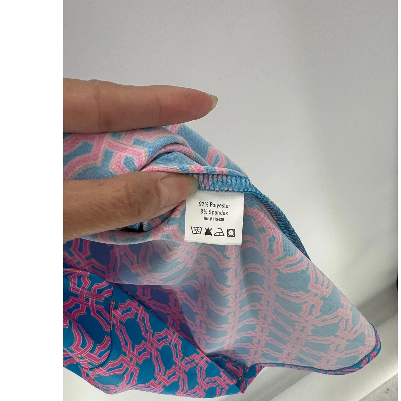 JB by Julie Brown Julie Brown dress pink blue geometric pattern size S preppy - Image 6