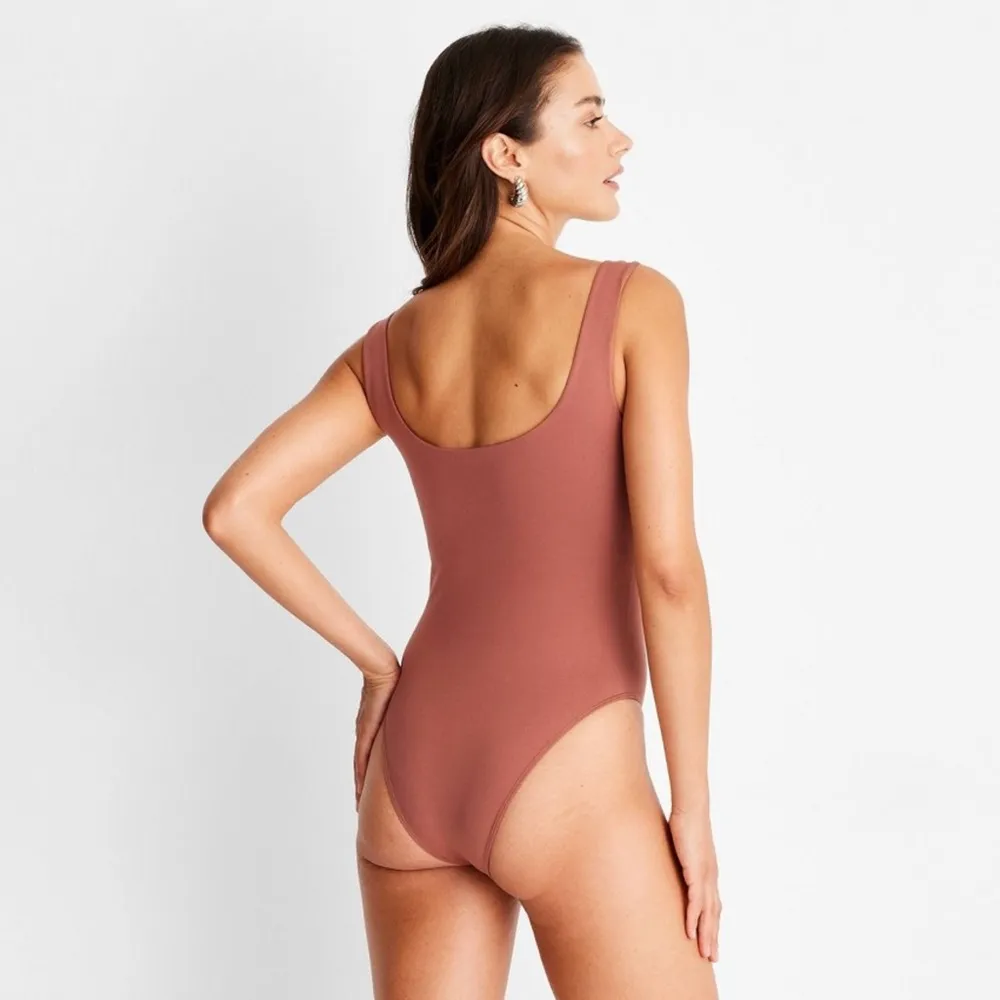 NWT A New Day Seamless Tank Bodysuit in Size Medium in Rust - Image 2