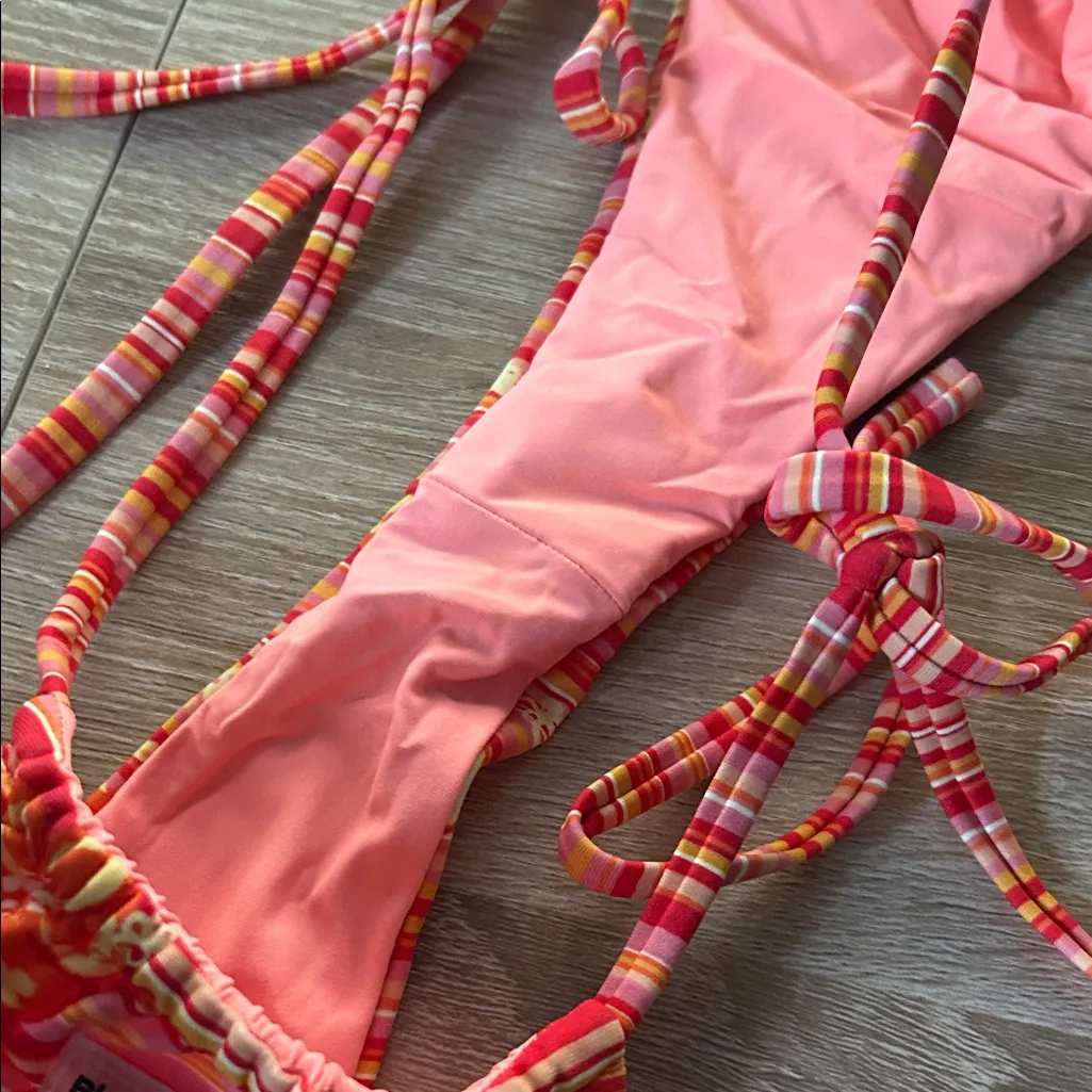 Blackbough Pink and Orange Striped Bikini Bottom - Image 6