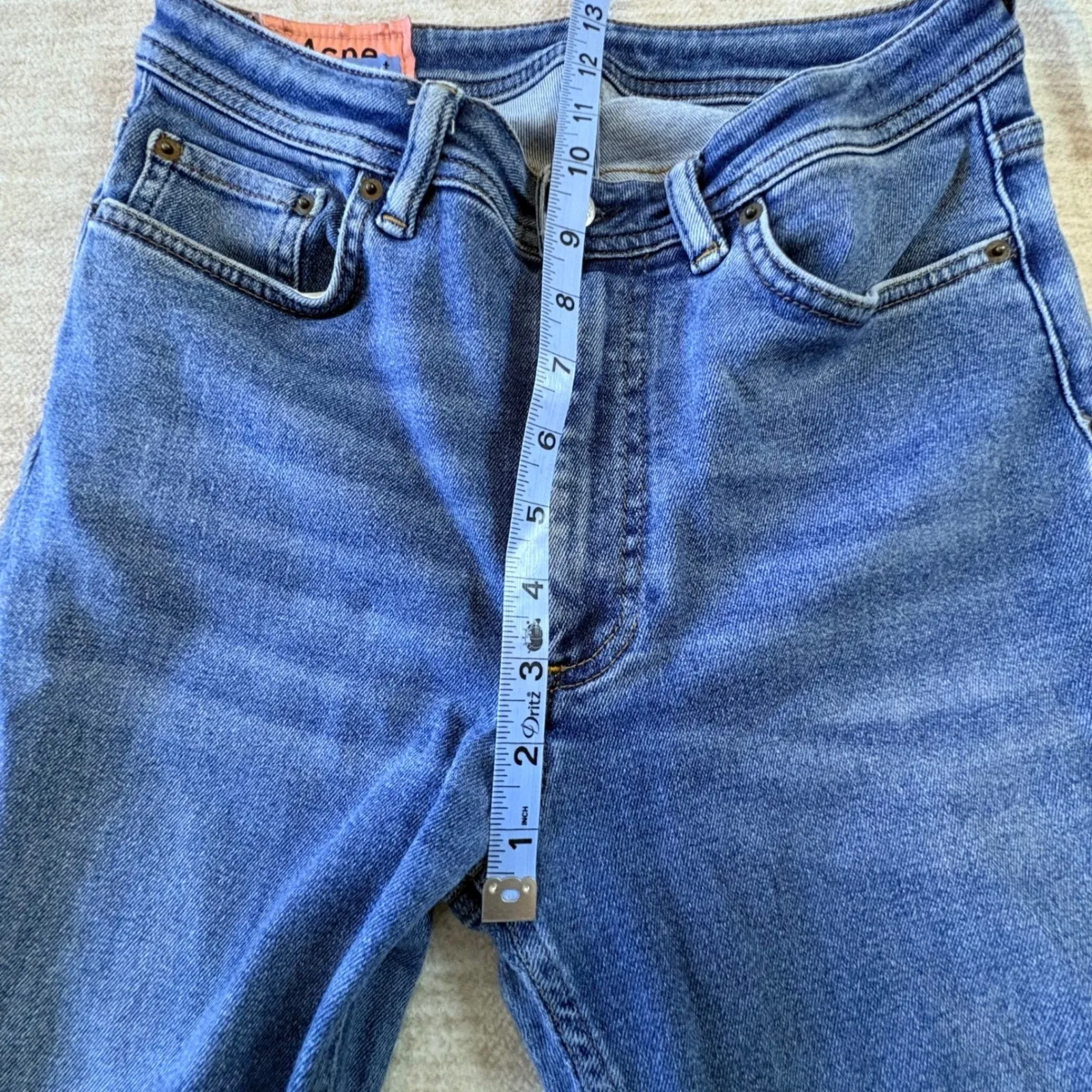 Acne Studios Bla Konst Peg Mid Blue Denim Jeans Tag 29 actual 26/28 Italy - Image 5