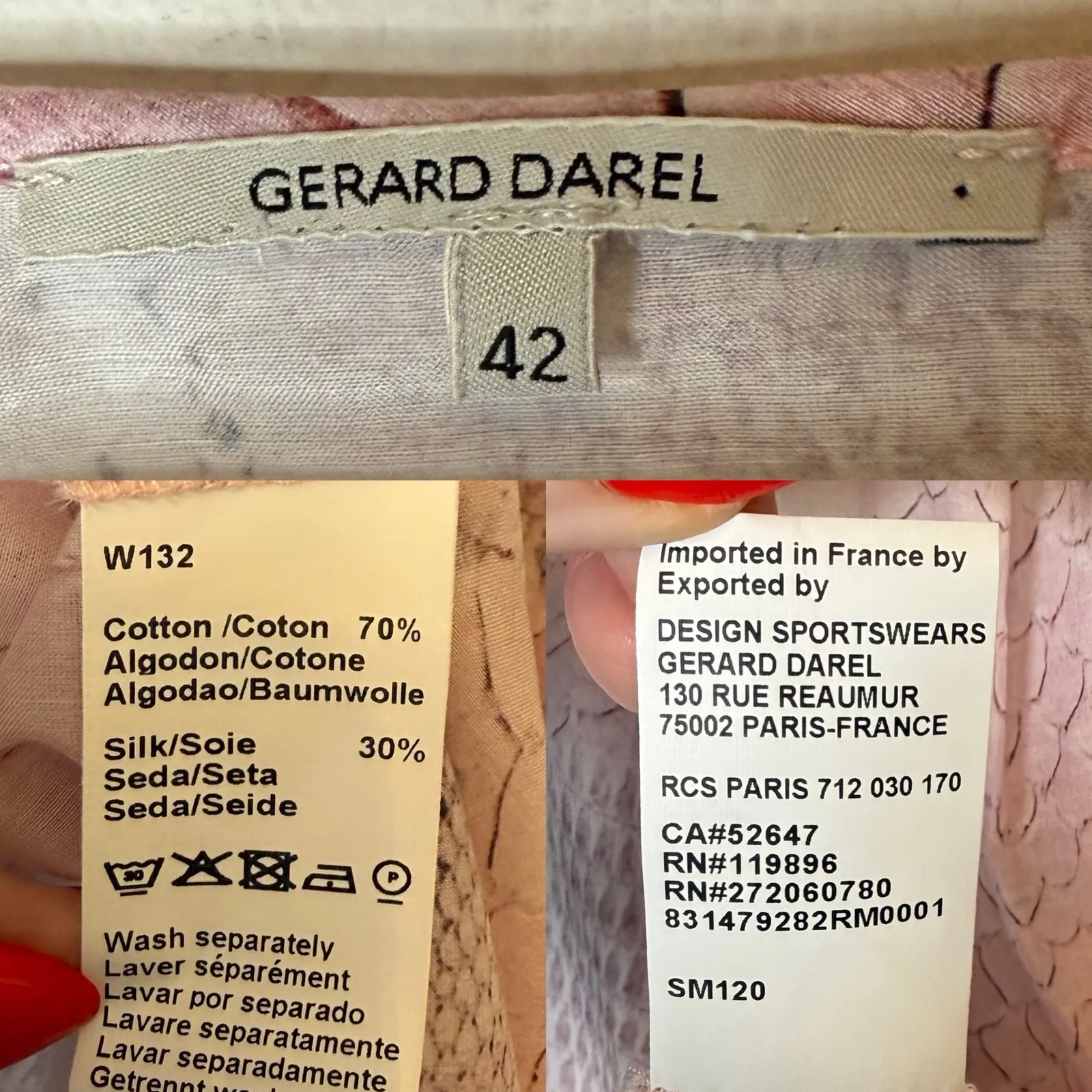 Gerard‎ Darel Silk Blend Peasant Blouse - Image 4