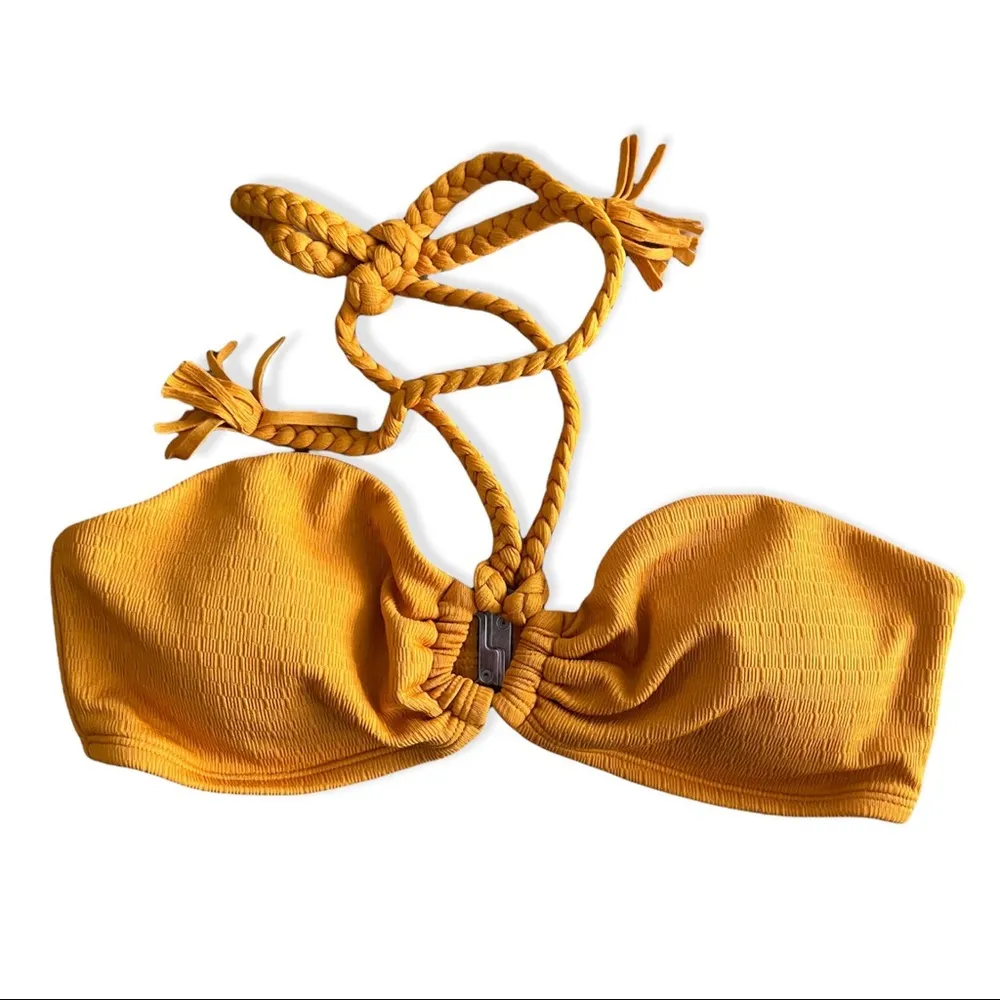 New CUPSHE Yellow Braided Halter Bikini - Image 5