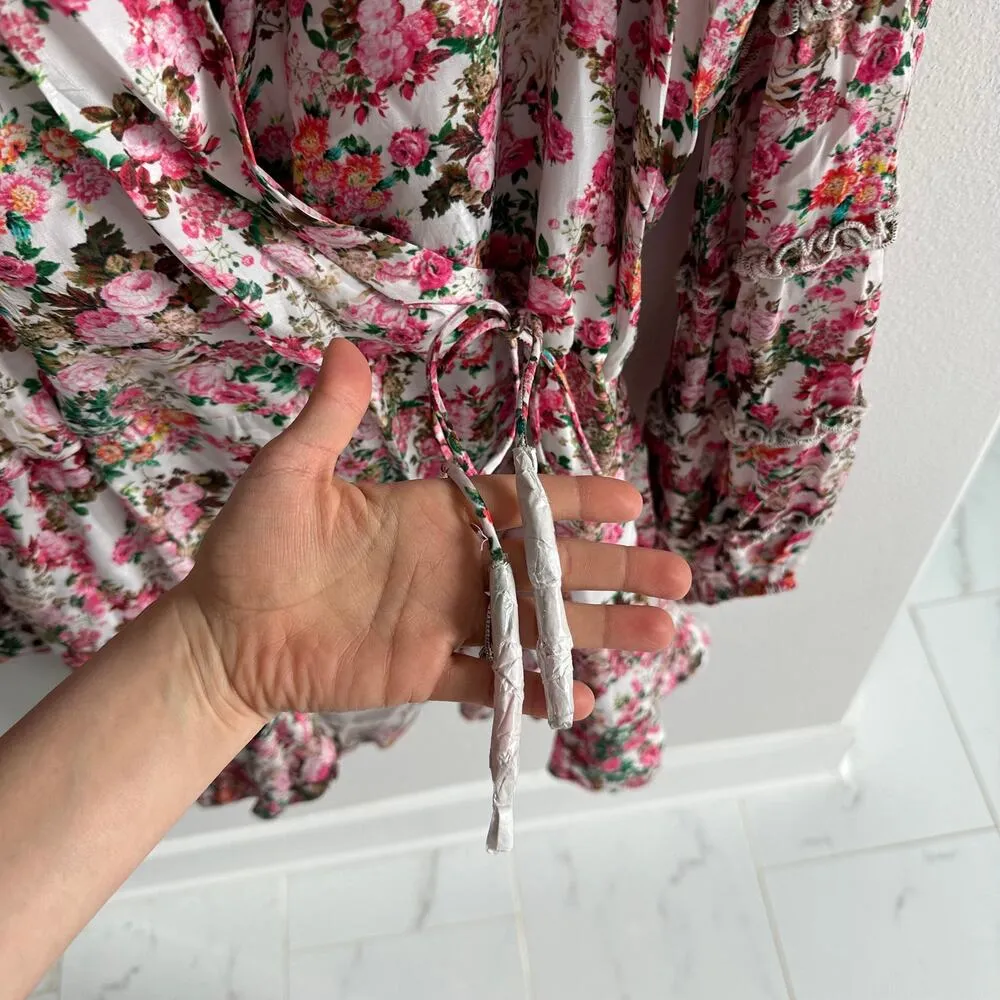 Rococo Sand Vie Short Wrap Dress Size XLarge NWT Pink - Image 6