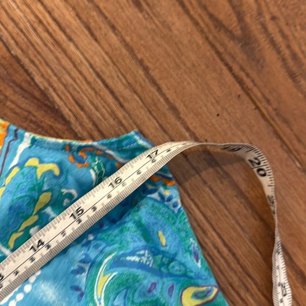 Lauren Ralph Lauren paisley ruffled neck tank size xs - Image 6