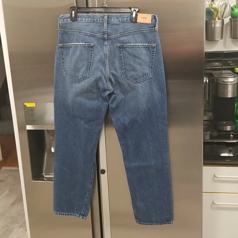 💕EDWIN💕 Cai High Waist Straight Leg Jeans Lumineer 100% Cotton Rigid 32 NWT Size undefined - Image 11
