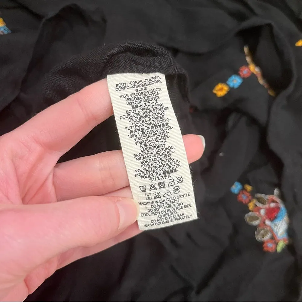 NWT Free People Oxford Embroidered Mini Dress Long Sleeve Swing Size S - Image 8