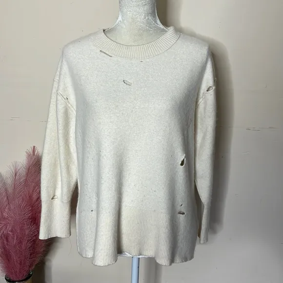 Free people • destructed cashmere sweater - Image 9