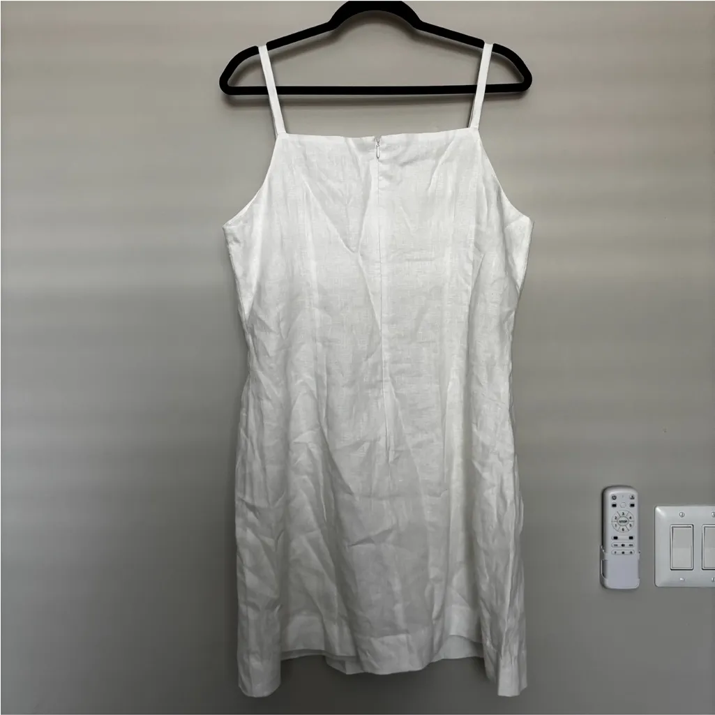 Reformation Phillipa White Linen Mini Dress Size 12 - Image 6