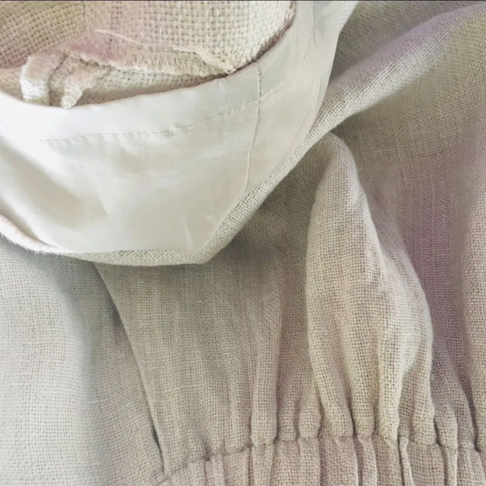 Ann Taylor LOFT Natural Linen Mini Skirt - Image 4