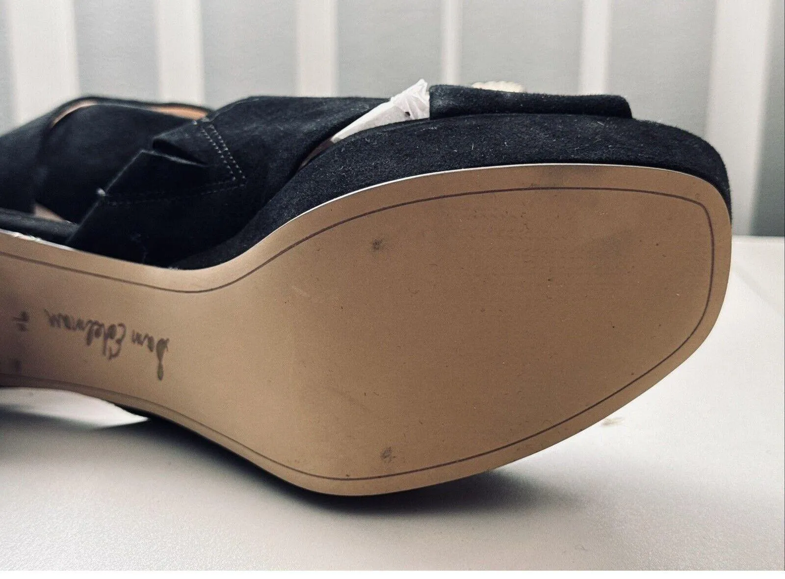 Sam Edelman Jayne Women’s Black Suede Leather Block Heel Sandals Size 9.5 - Image 9