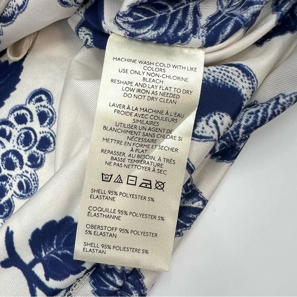 Free People Tommie Knit Top blue white floral sz S - Image 6