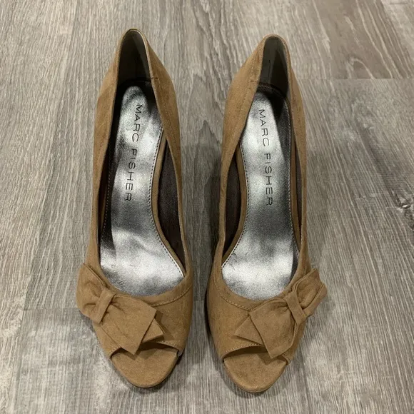 Marc Fisher  Suede Brown Heels - Image 2