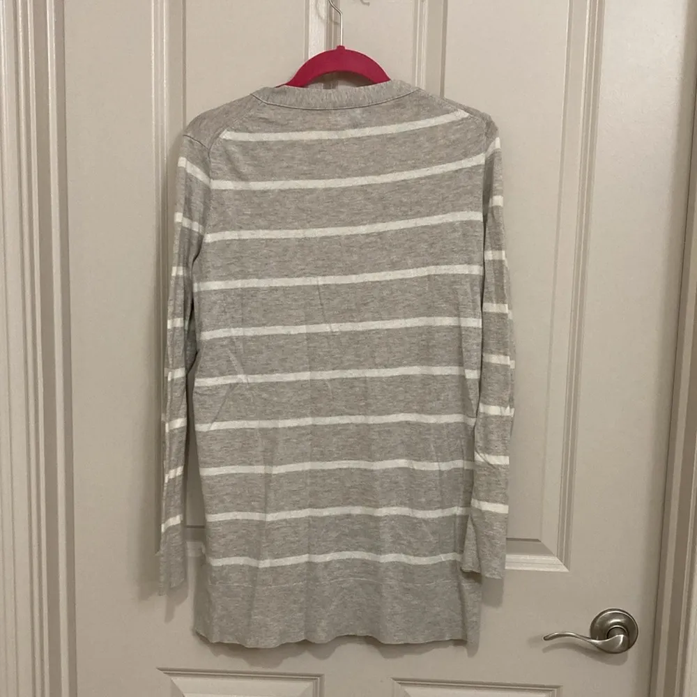 Striped Basic Neutral Old Navy Long Cardigan - Image 4