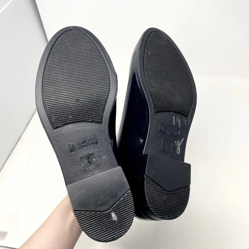 Sam Edelman Tinsley Black Glossy Ankle Chelsea Classic Preppy Rain Boots 7 - Image 8