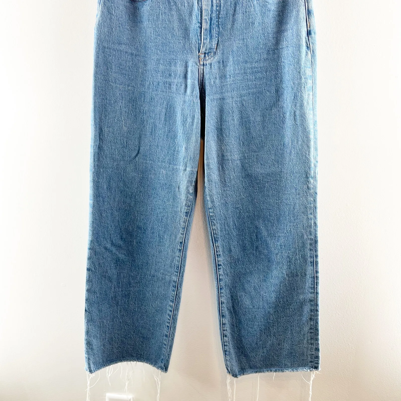 J. Crew Slim High Rise Wide Leg Jeans Light Indigo Wash Blue 30 / 10 - Image 9