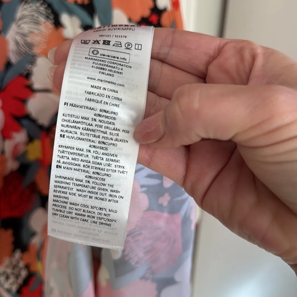 Marimekko Absidi floral midi dress Red Size 4 - Image 8