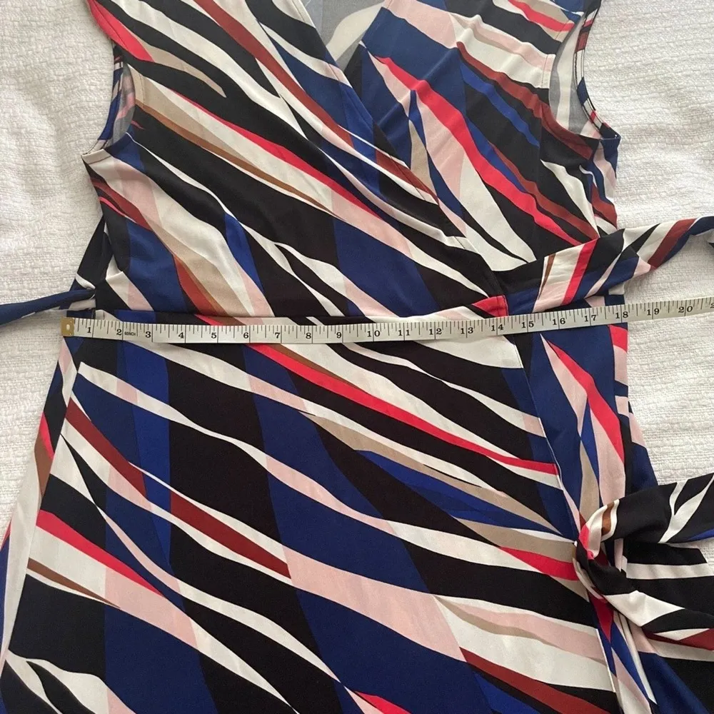 XL Vince Camuto Graphic Zebra Wrap Dress - Image 8