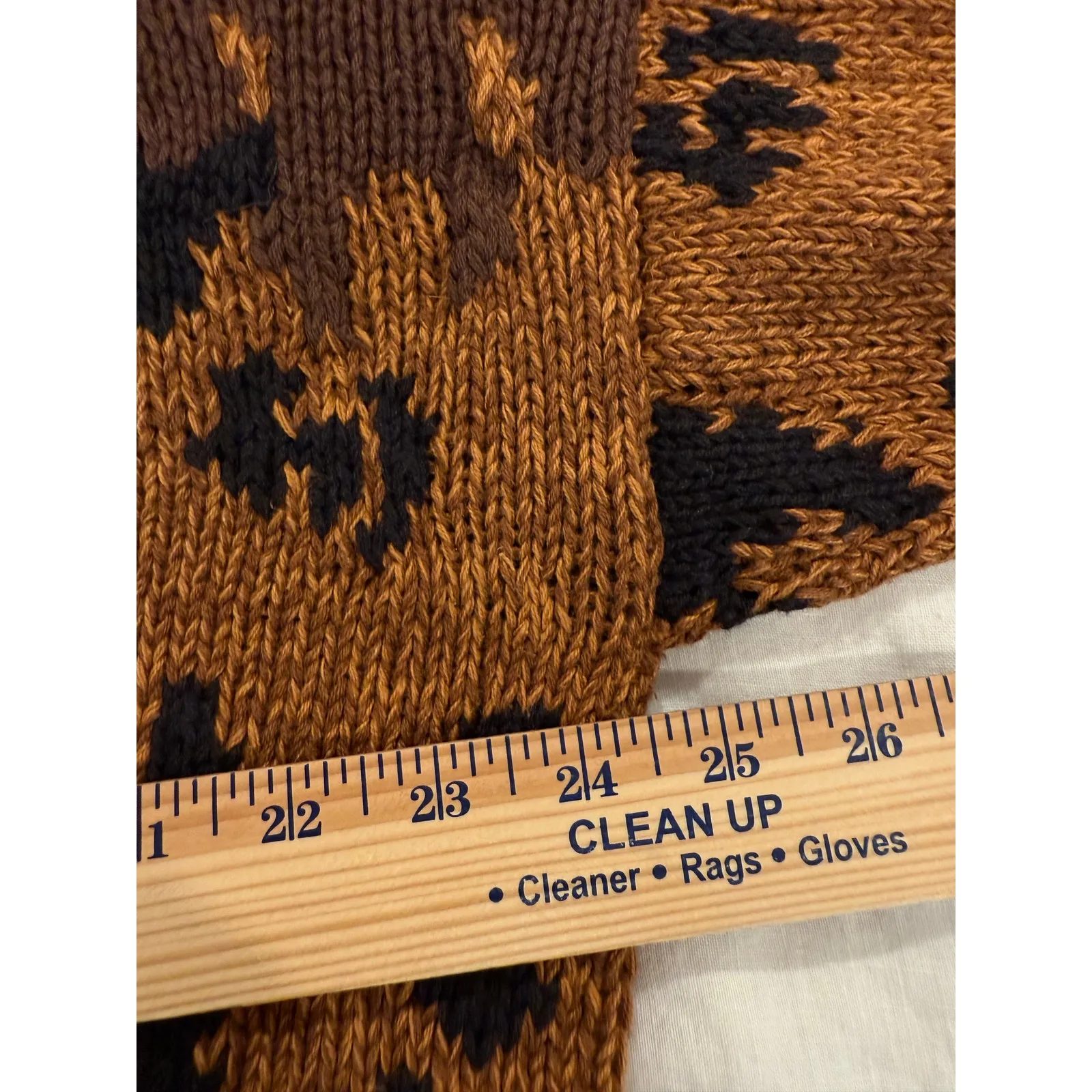 Express Long Sleeve Animal Print Cardigan Sweater Ribbed Knit Brown Women's Med - Image 7