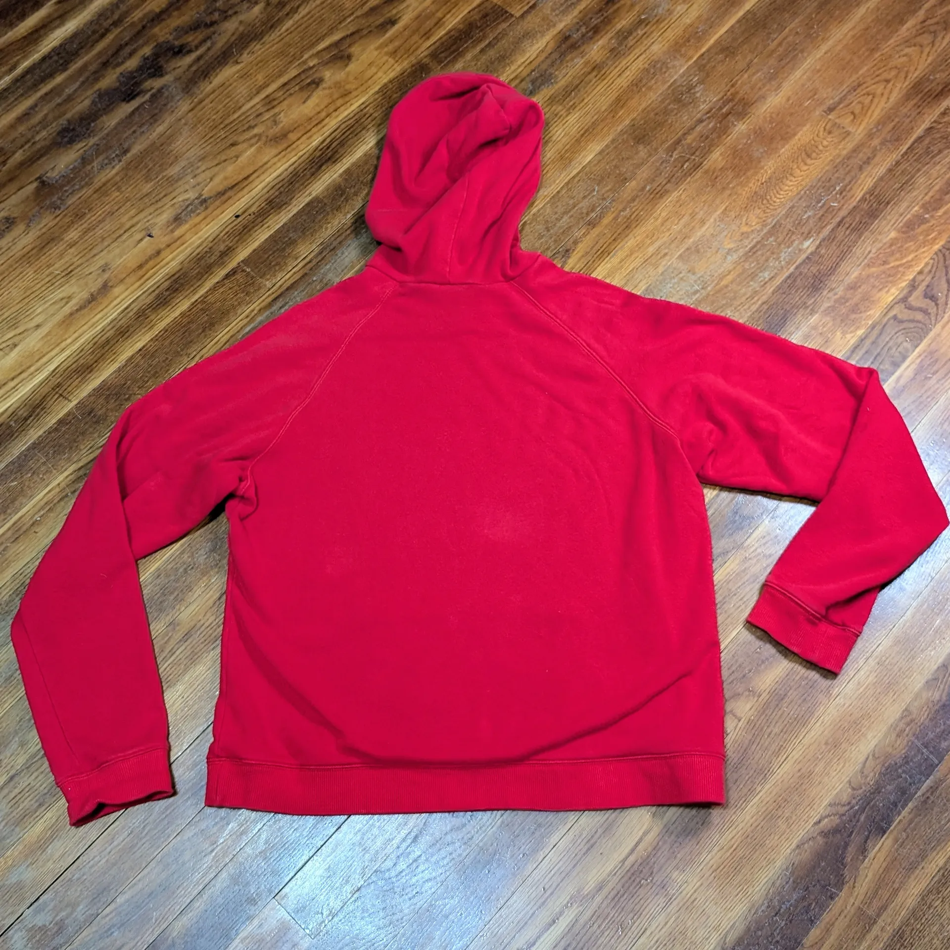 VTG Nike Hoodie Red Adult XL Embroidered Logo Pullover Y2K Sweatshirt - Image 2