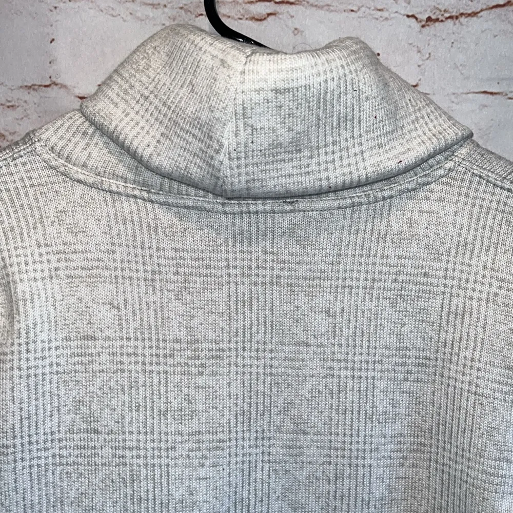 J Crew Mercantile Sweater Womens Medium Cowl Neck Plaid Cozy Funnel Neck Glen - Image 8