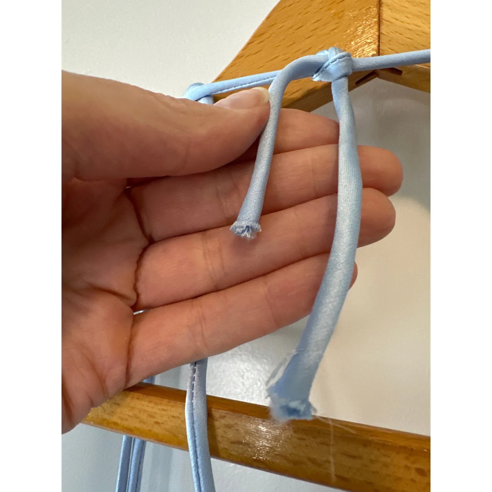 Mac Duggal Powder Blue Satin High Slit Gown Size 8 Evening Dress - Image 11