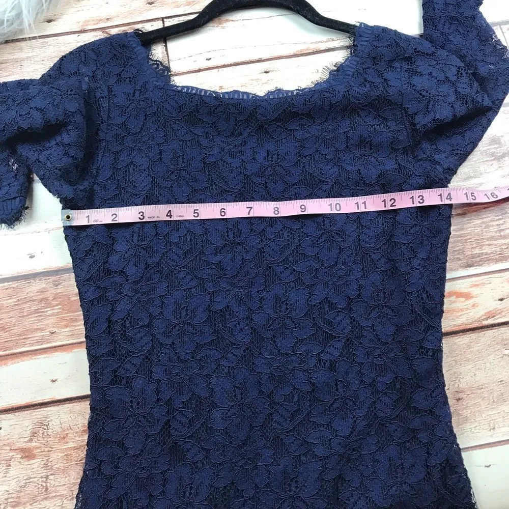 Diane von furstenberg‎ zarita laced dress navy blue - Image 6