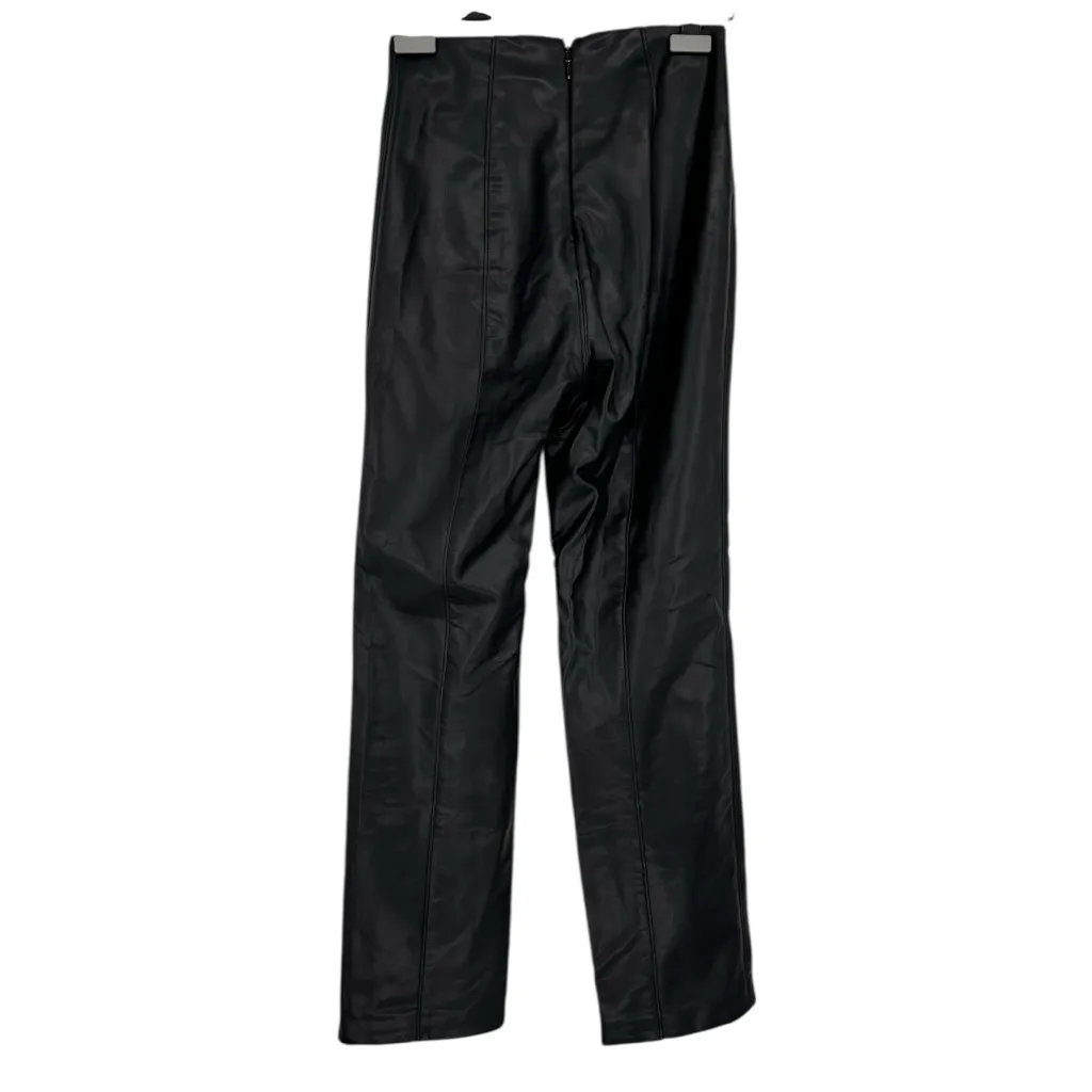 House of CB Elenaora Black Vegan Leather Trousers size Small Longer Length - Image 8