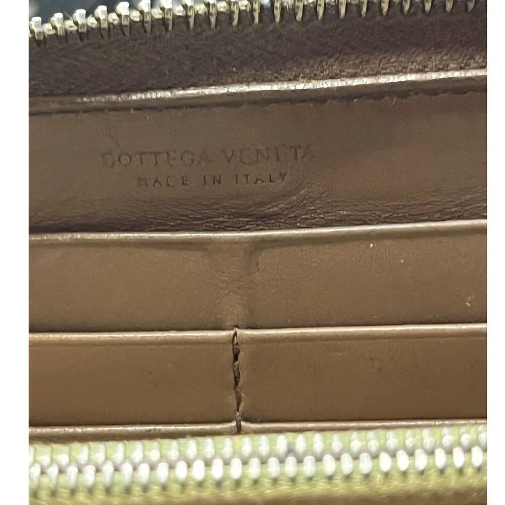Bottega Veneta Intrecciato Weave Taupe Leather Continental Wallet - Image 4