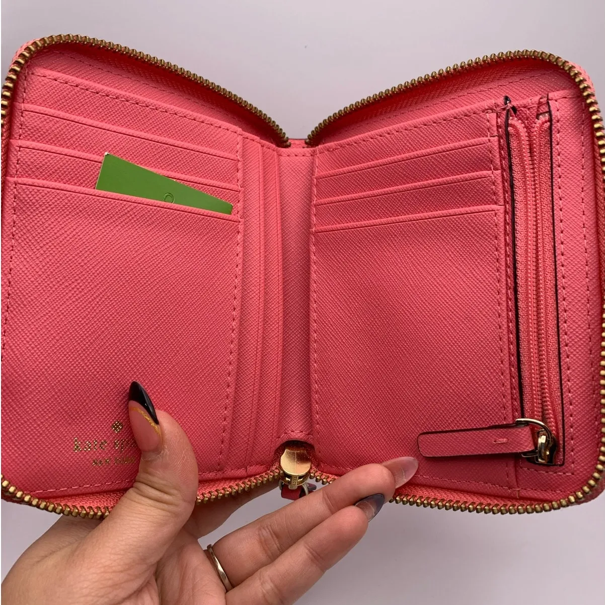Kate Spade New York Pink Med Zip Around Wallet - Image 5