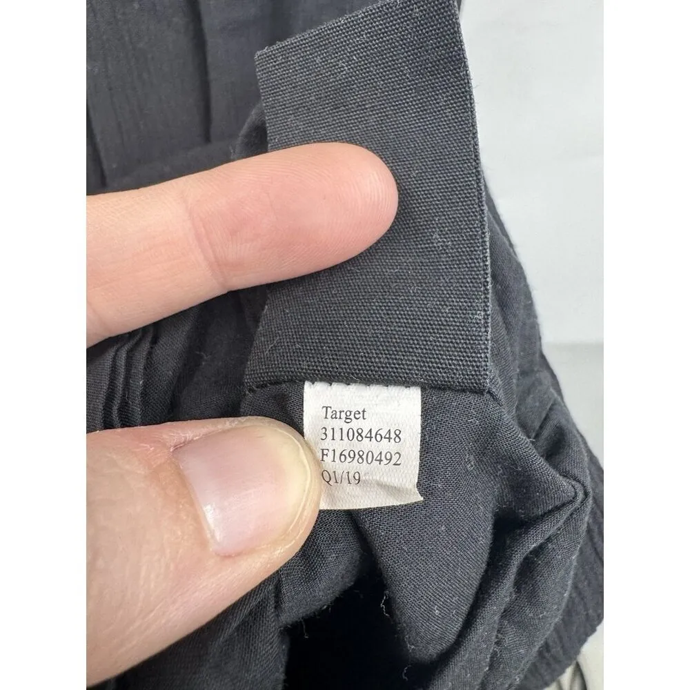 Who What Wear Target Maxi‎ Bohemian Dress Women Medium Black Gauzy Tie Back - Image 4