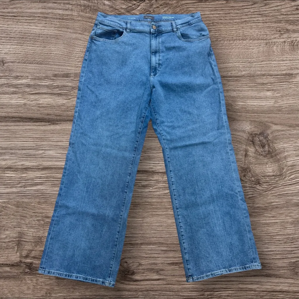 DL1961 Hepburn Wide Leg Jean in Reef | 34 x 29 (HEMMED) - Image 2