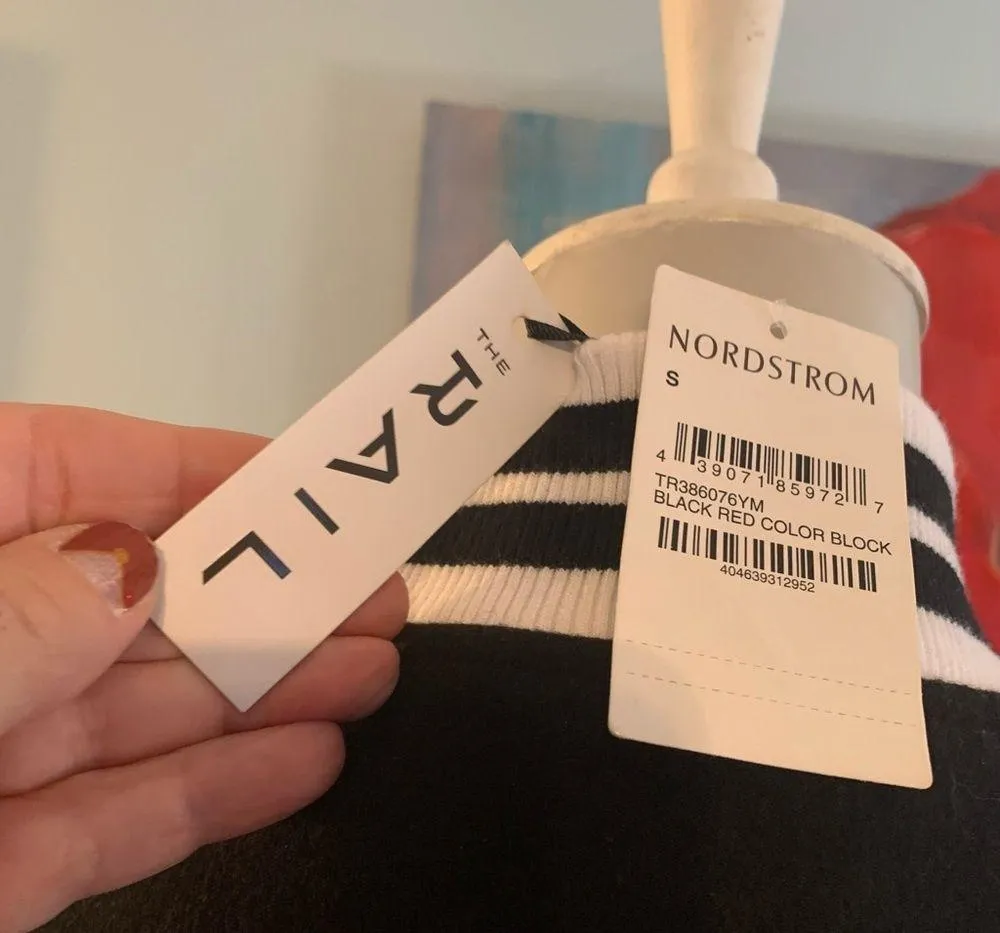 New Nordstrom THE RAIL Colorblock Wool Blend Jacket Coat Women SIZE S Small NWT - Image 5