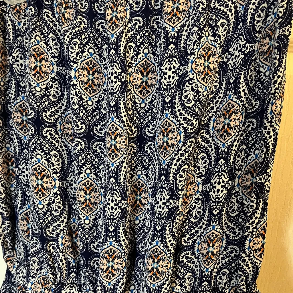 Oober Swank Blue Strapless Jumpsuit Size Large - Image 6