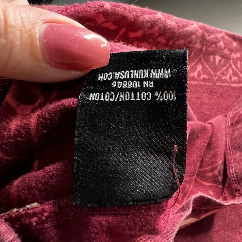 Kuhl Burgundy Keltic Pattern Crochet Straps Outdoor Tank Top - Image 8