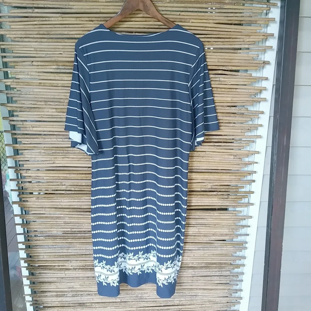 Charter Club L Pullover Knit Deepest Navy White Dress - Image 6