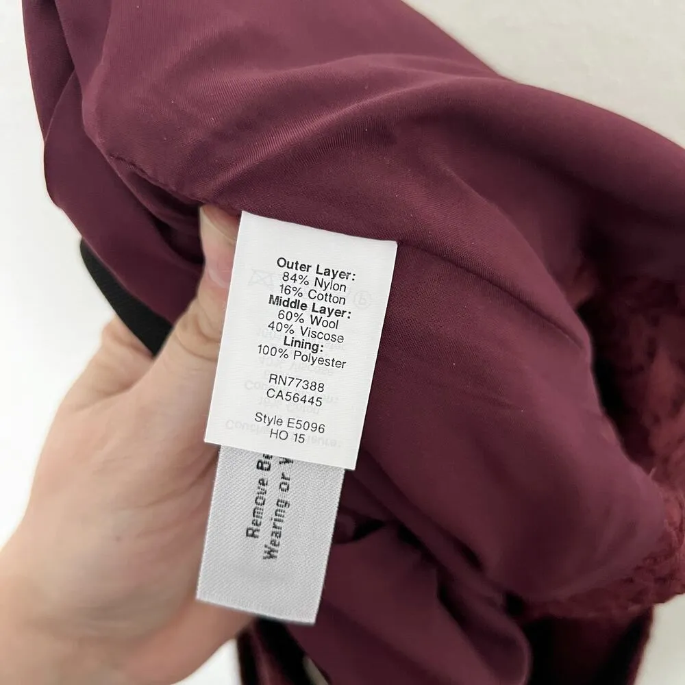 [Madewell] Burgundy Maroon Lace Asymmetrical Faux Wrap Mini Skirt NWT Size 4 - Image 10