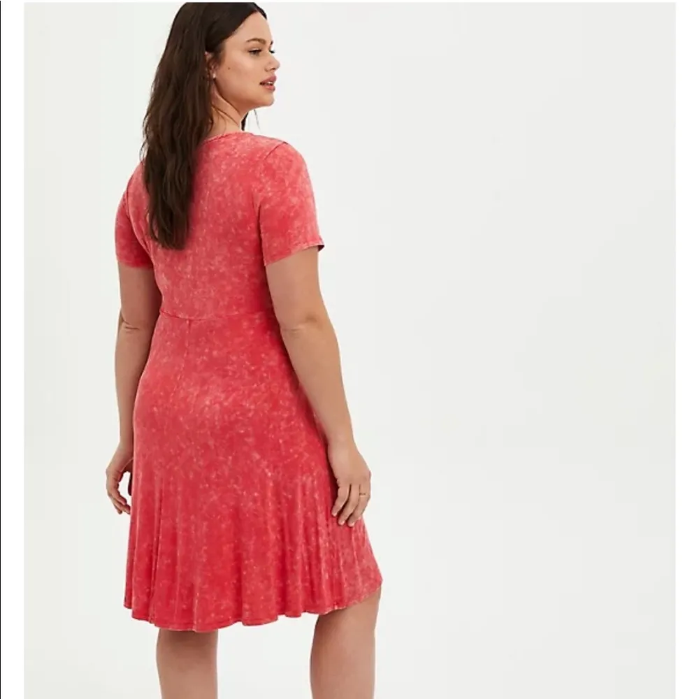 Torrid Twist Front Super Soft Wash Babydoll Dress 1X Women’s Pink - Image 4