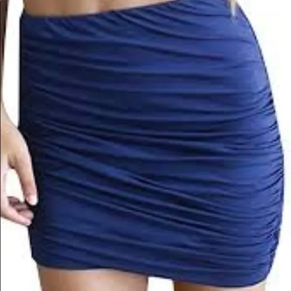 Mini Royal Blue Mini Skirt - Image 2