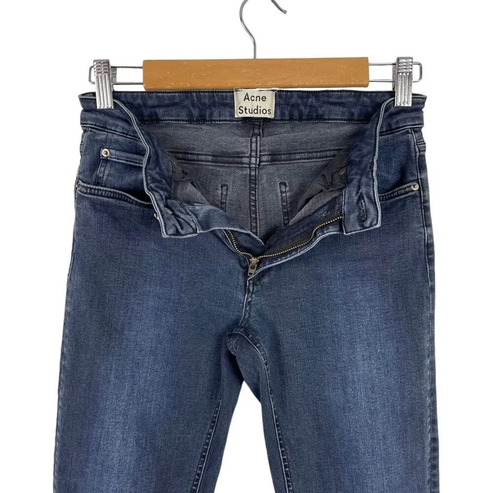 Acne Studios Skin 5 Deep Skinny Jeans Stretch Blue Denim Made in Italy Size 30 - Image 6