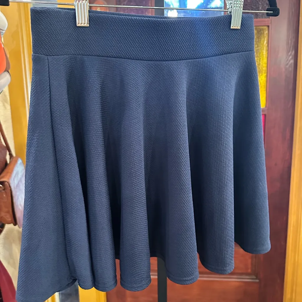 Chic Navy Skater Skirt - Image 2