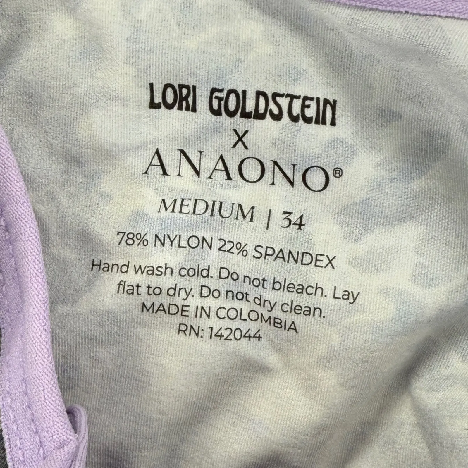 Lori Goldstein ANAONO Medium 34 Front Closure Bra Purple Animal Print - Image 3