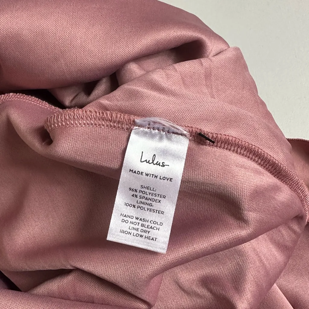 Lulus Immaculate Excellence Pink Sleeveless Ruffled Tulip Maxi Dress Size M NWT - Image 9