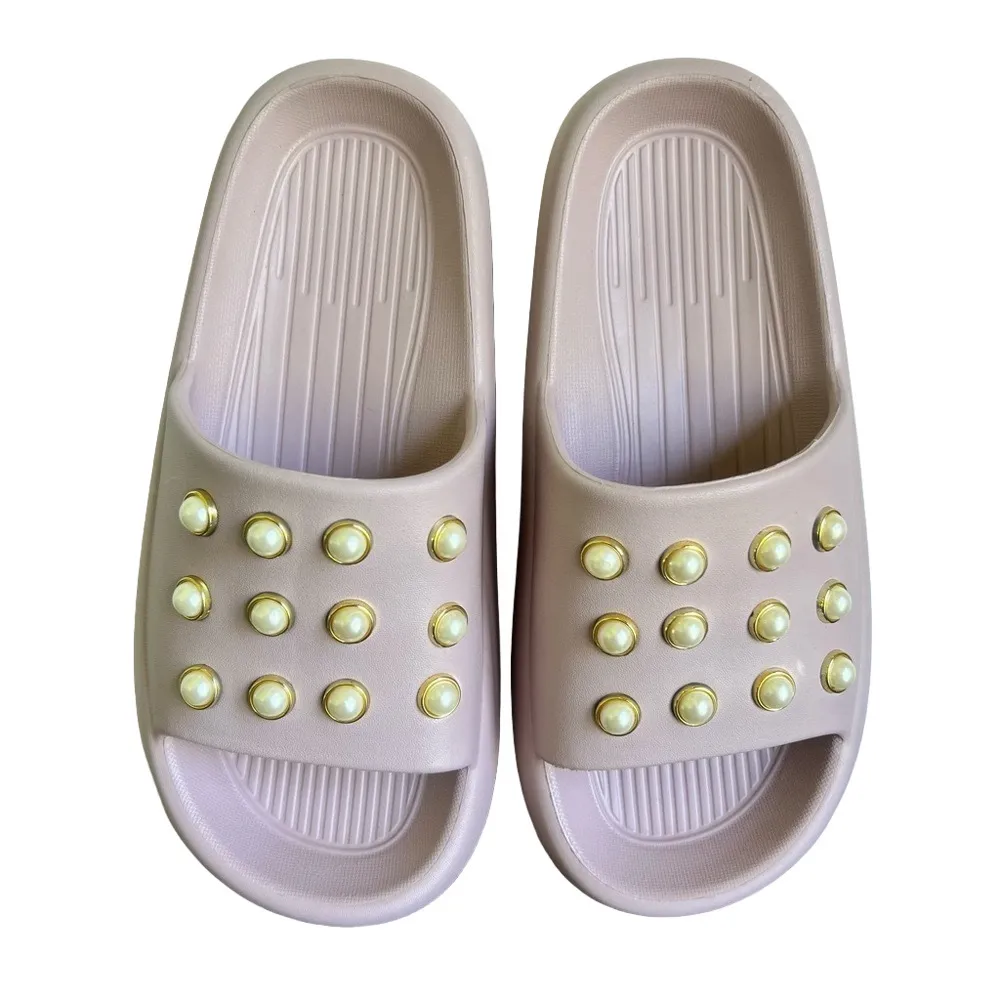 Kenneth Cole New York Mello Eva Pearl Women's Blush Slide Size 8 #B1416 Pink - Image 8