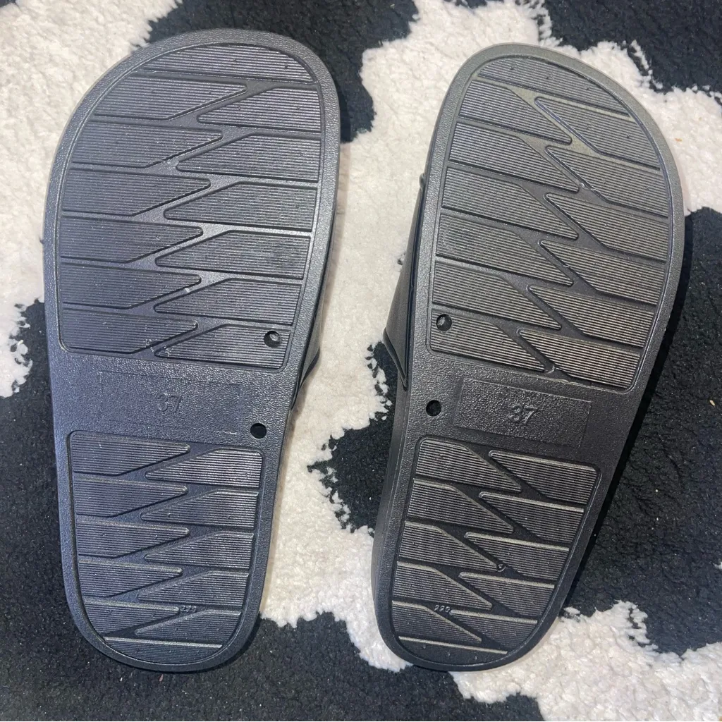 Good Vibes Only Black Slides Purple Size 7 - Image 2