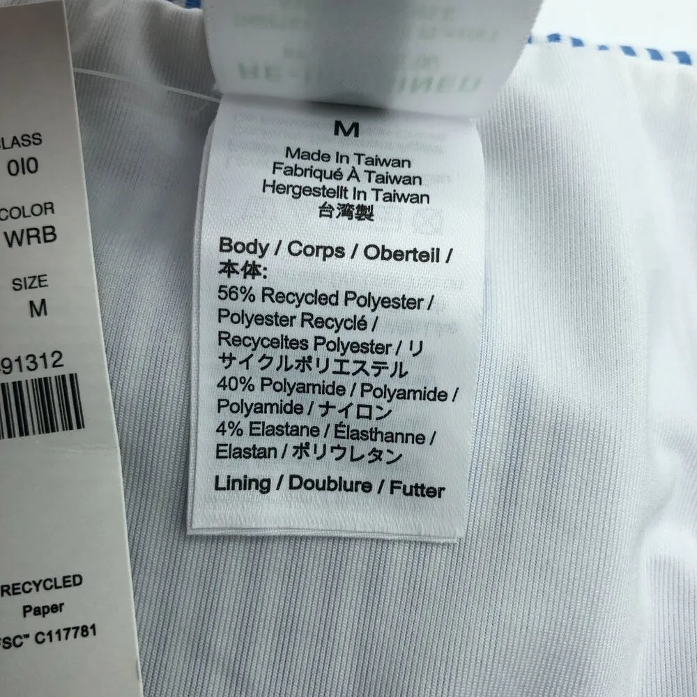 J.Crew Striped Hipster Bikini Bottoms Low Rise Moderate Coverage Blue White M - Image 6